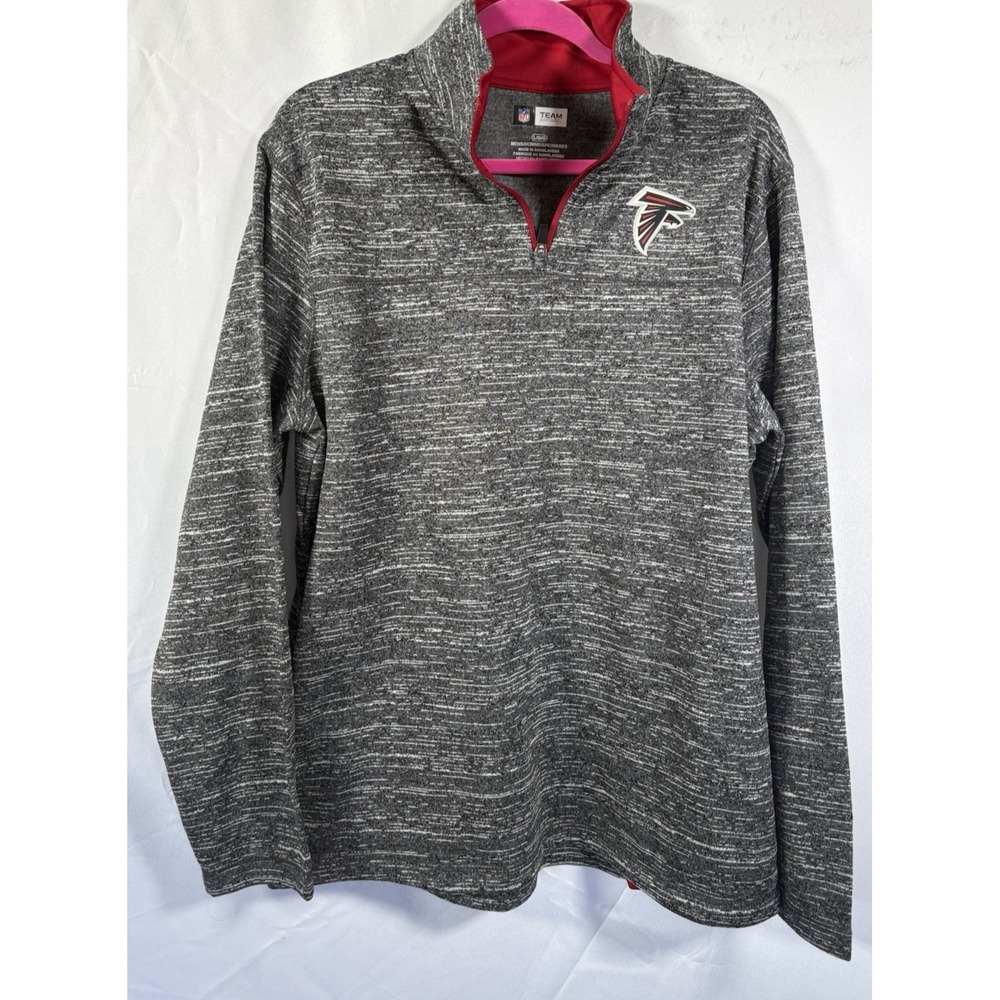 NFL Team Apparel sweatshirt Size L Atlanta Falcons Lightweight 1/4 zip New